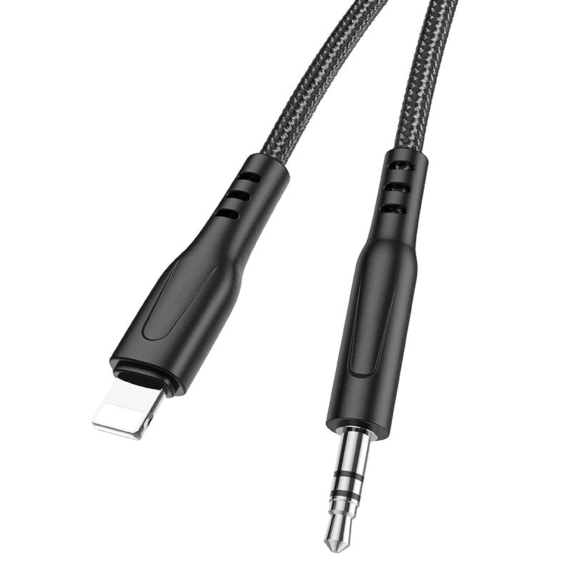 Câble audio Lightning vers prise Mael Aux 3,5 mm (1 m) Câble audio Lightning vers prise Mael Aux 3,5 mm (1 m)